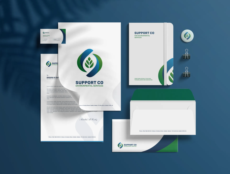 Professional Stationery Design for SUPPORT CO